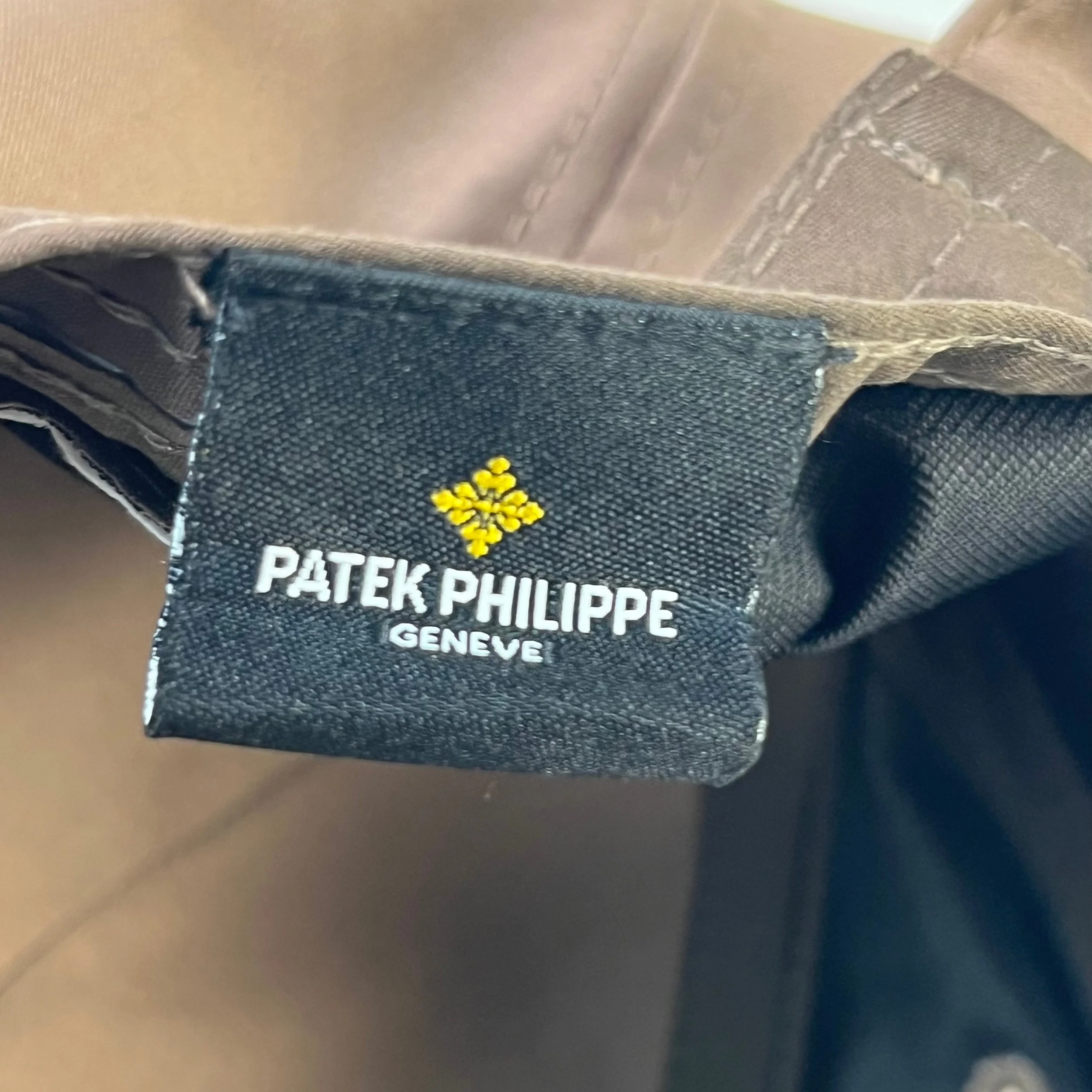 Patek Philippe Taupe PP Logo Cap with Calatrava Clasp – Luxury